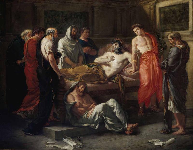 Eugene Delacroix Last Words of the Emperor Marcus Aurelius china oil painting image